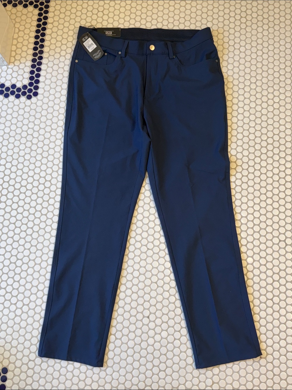Greg Norman Collection Men's Navy Straight-Leg Performance Pants